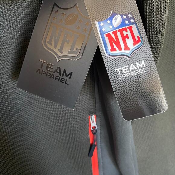 NFL Cleveland Browns Full Zip Jacket Men Size M Brown Mixed Media Mock Neck NWT - Picture 8 of 15